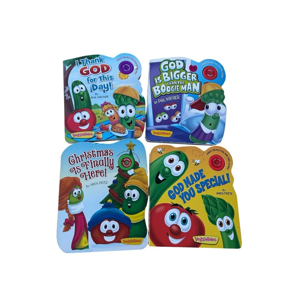 Veggie tales collection of oversized board books for kids, set of 4